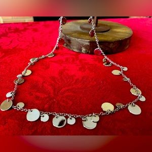 Lia Sophia silver disk necklace